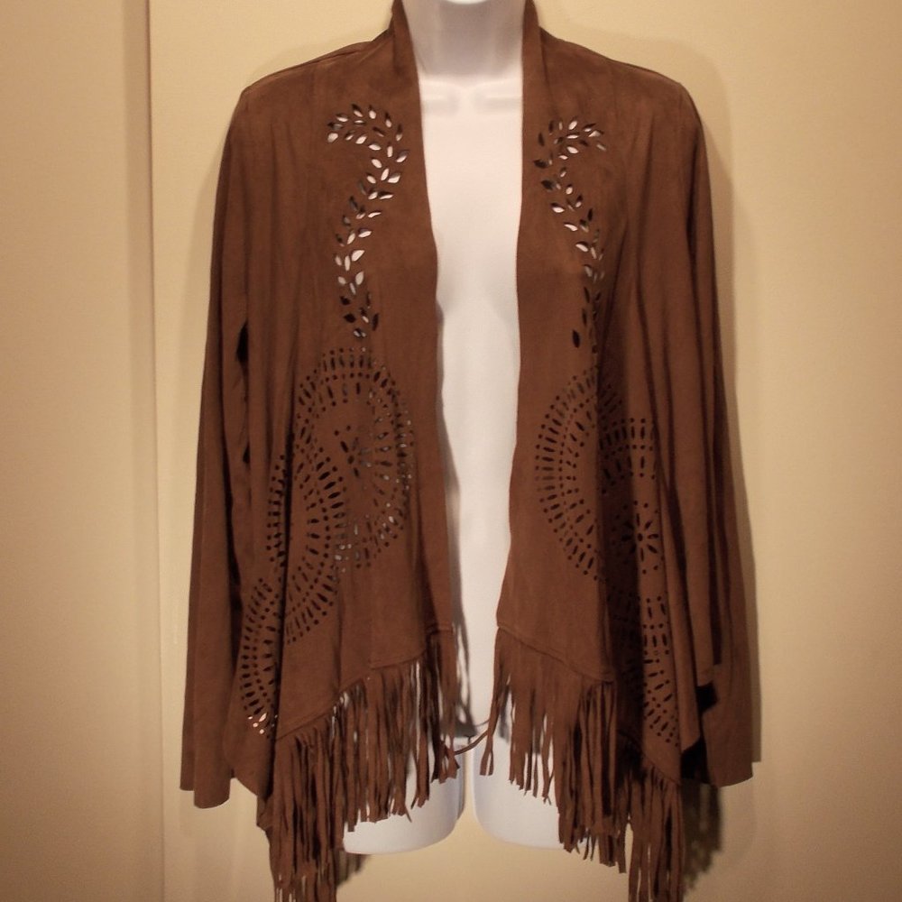 SOLD Shyanne Faux Suede Drape